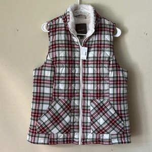 Maurices Plaid Vest NWT